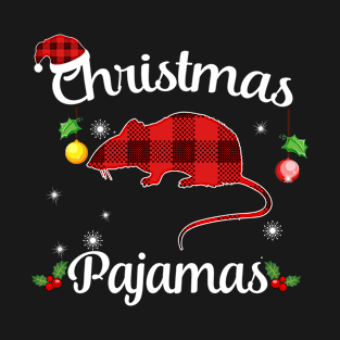 Mouse Buffalo Plaid Christmas Pajamas Funny Xmas Gift T-Shirt