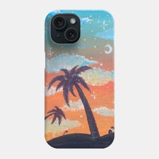 Palm Tree Sunset Painting Phone Case