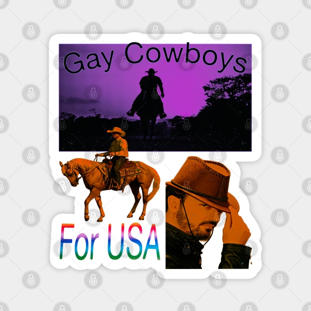 Gay Cowboys For USA Magnet by blueversion