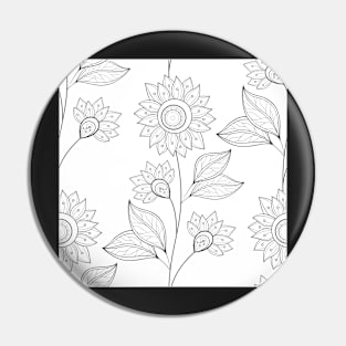 Spring Pattern with Floral Motifs Pin