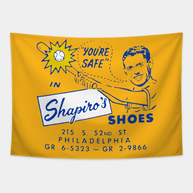 Vintage Philadelphia Shapiro's Shoes Tapestry by lavdog