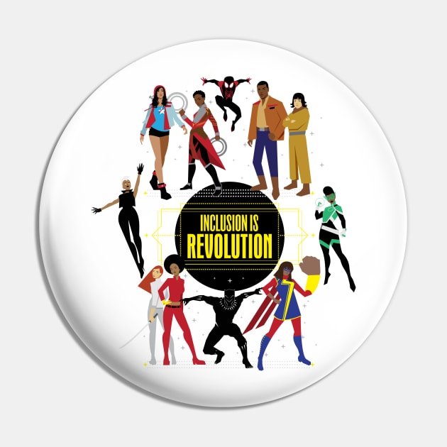 (Black Panther Variant) Inclusion Is Revolution Pin by ForAllNerds