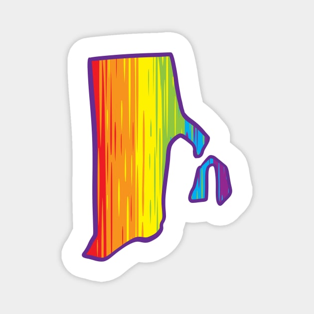 Rhode Island Pride Magnet by Manfish Inc.