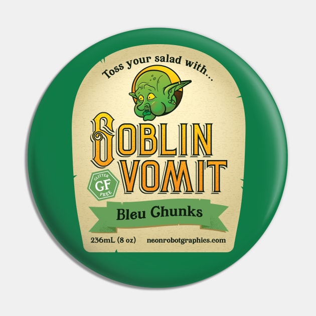 Goblin Vomit Pin by NeonRobotGraphics