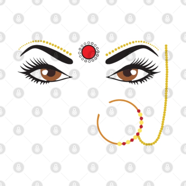 Bindhi Indian Desi Culture Girly traditional Nose Ring Pin by alltheprints