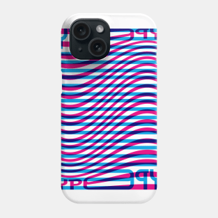 Type Wave (Cyan Magenta Blue) Phone Case