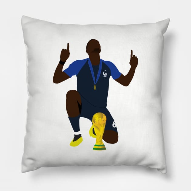 Paul Pogba Pillow by CulturedVisuals