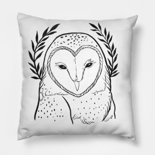 Night Owl Line Art Pillow