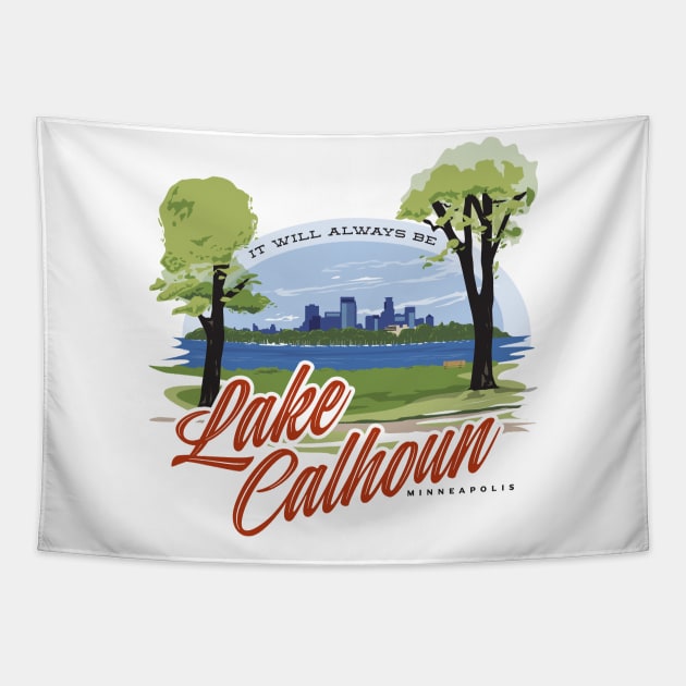 Lake Calhoun Tapestry by MindsparkCreative