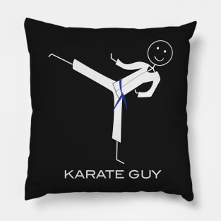 Funny Mens Blue Belt Karate Pillow