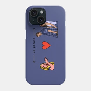 Woman Yelling at Distracted Boyfriend Social Distancing 2m Please Phone Case