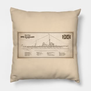 HMS Dreadnought ship plans - SDL Pillow