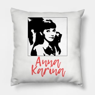 Anna karina retro style Pillow