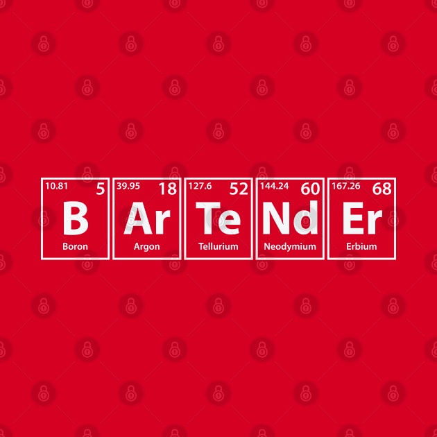 Bartender (B-Ar-Te-Nd-Er) Periodic Elements Spelling by cerebrands