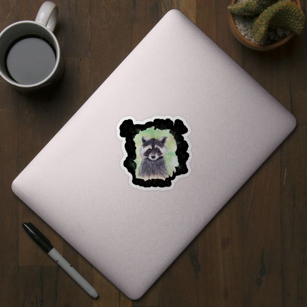 Water Colour Raccoon - Raccoon Lovers - Sticker