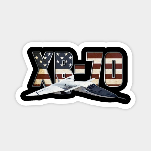 XB-70 Valkyrie American Bomber Aircraft Plane Airplane USA Flag Magnet by BeesTeez