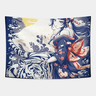 Geisha tiger shogun’s Geisha 87009 Tapestry