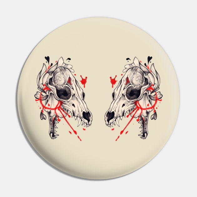 Fox Skull Pin by RubisFirenos