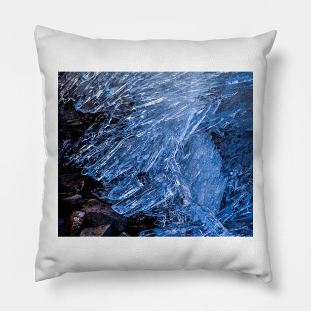 Ice Crystal Patterns Pillow by StevenElliot
