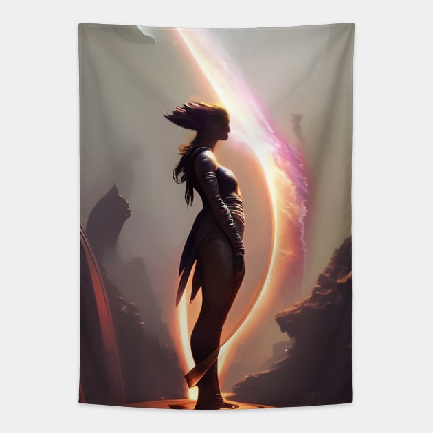 Bow of Fire Tapestry by BlakCircleGirl