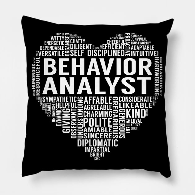 Behavior Analyst Heart Pillow by LotusTee