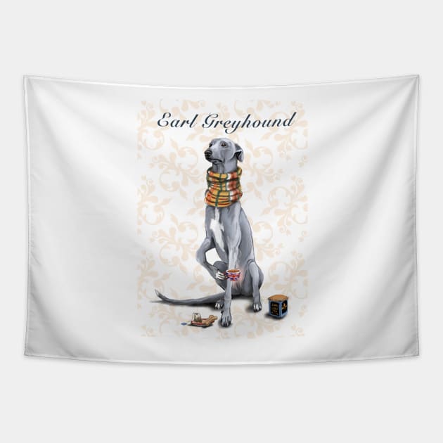 Earl Greyhound Tapestry by BarefootSeeker