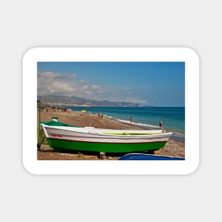 Fishing Boat Penoncillo Beach Torrox Costa Spain Magnet