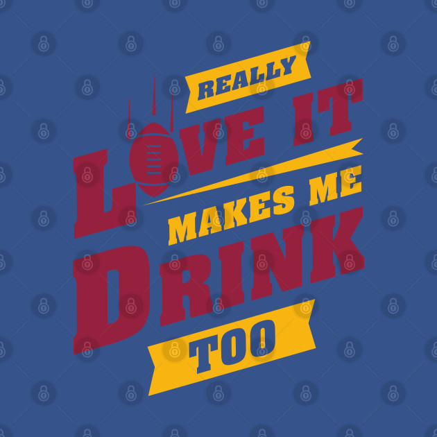 Disover Love Football And Makes Me Drink Too With Arizona Football Team Color - Football - T-Shirt
