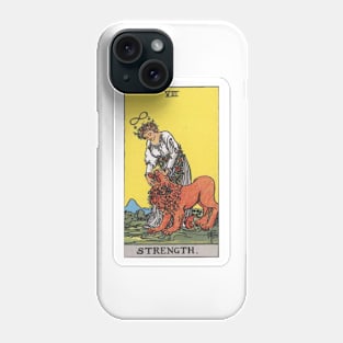 Strenght, Raider Waite Tarot, Divination Tarot Phone Case