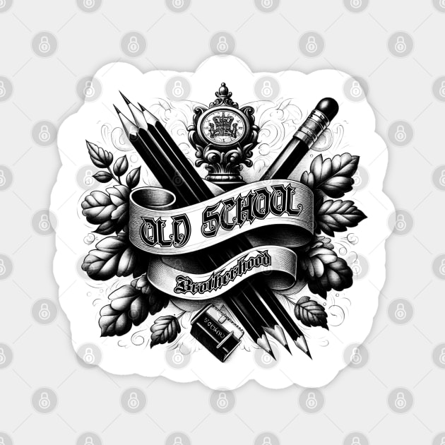 OLD SCHOOL BROTHERHOOD | BACK TO SCHOOL Magnet by VISUALUV