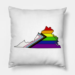 Progress pride flag - Virginia Pillow