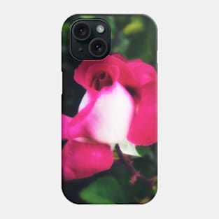 Delicate crimson white pink rose Phone Case