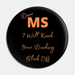 MS Awareness Pin