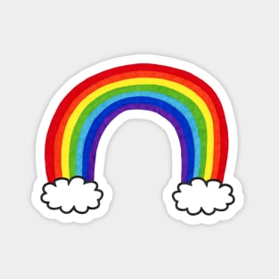 Over The Rainbow, Pink Background Magnet