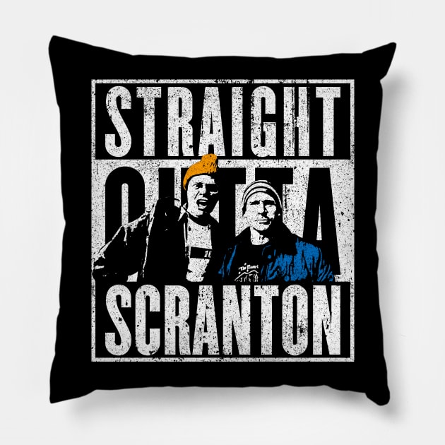 Straight Outta Scranton - Lazy Scranton Pillow by huckblade