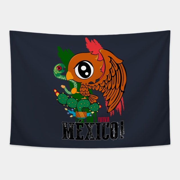 Viva mexico bandera kawaii Tapestry by GeekCastle