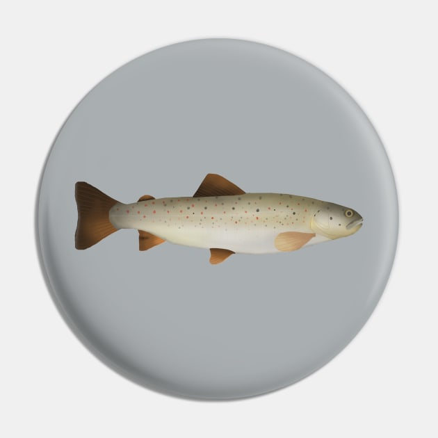 Caspian trout Pin by FishFolkArt