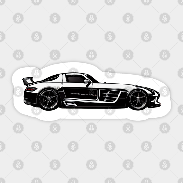 picknick Blanco Bloody Mercedes-Benz SLS AMG - Amg - Sticker | TeePublic