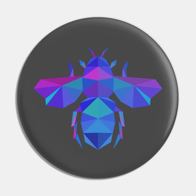 Psychadelic Bumblebee Pin by meganther0se