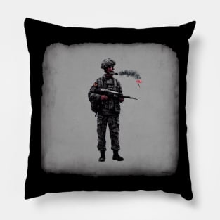 Soldier smoking Pillow