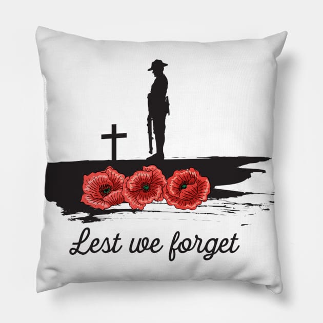 Lest We Forget Remembrance Armistice Day Pillow by CHNSHIRT