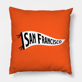 San Francisco Pennant - Orange Pillow