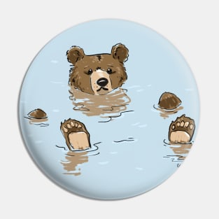 Floating bear Pin