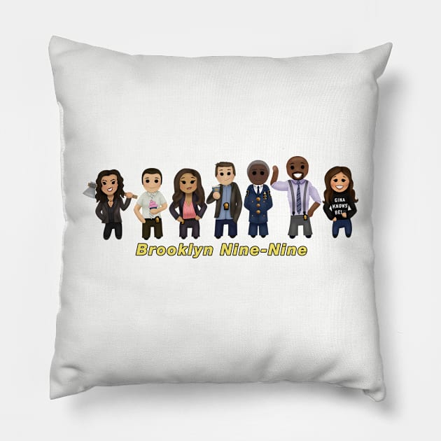 Brooklyn Nine-Nine Chibi Pillow by Celestabellearts