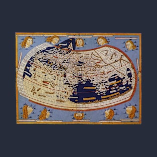 Antique Ptolemaic Old World Map by Johannes of Arnsheim T-Shirt