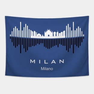 Milan City Soundwave Tapestry