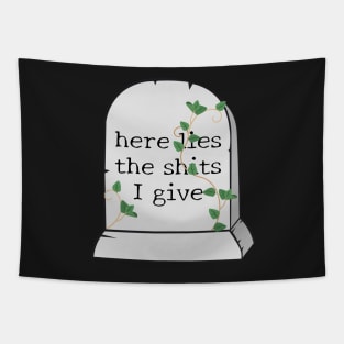 Here Lies - Sarcastic Tombstone Joke Tapestry