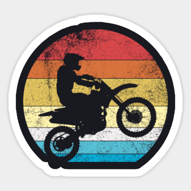 Vintage Motocross Motocross Racing Autocollant Teepublic Fr