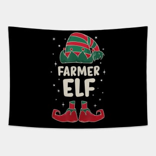 Farmer Elf - Funny Elf for X-Mas Fans Tapestry