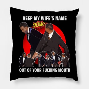 wow will smith slap chris rock Pillow